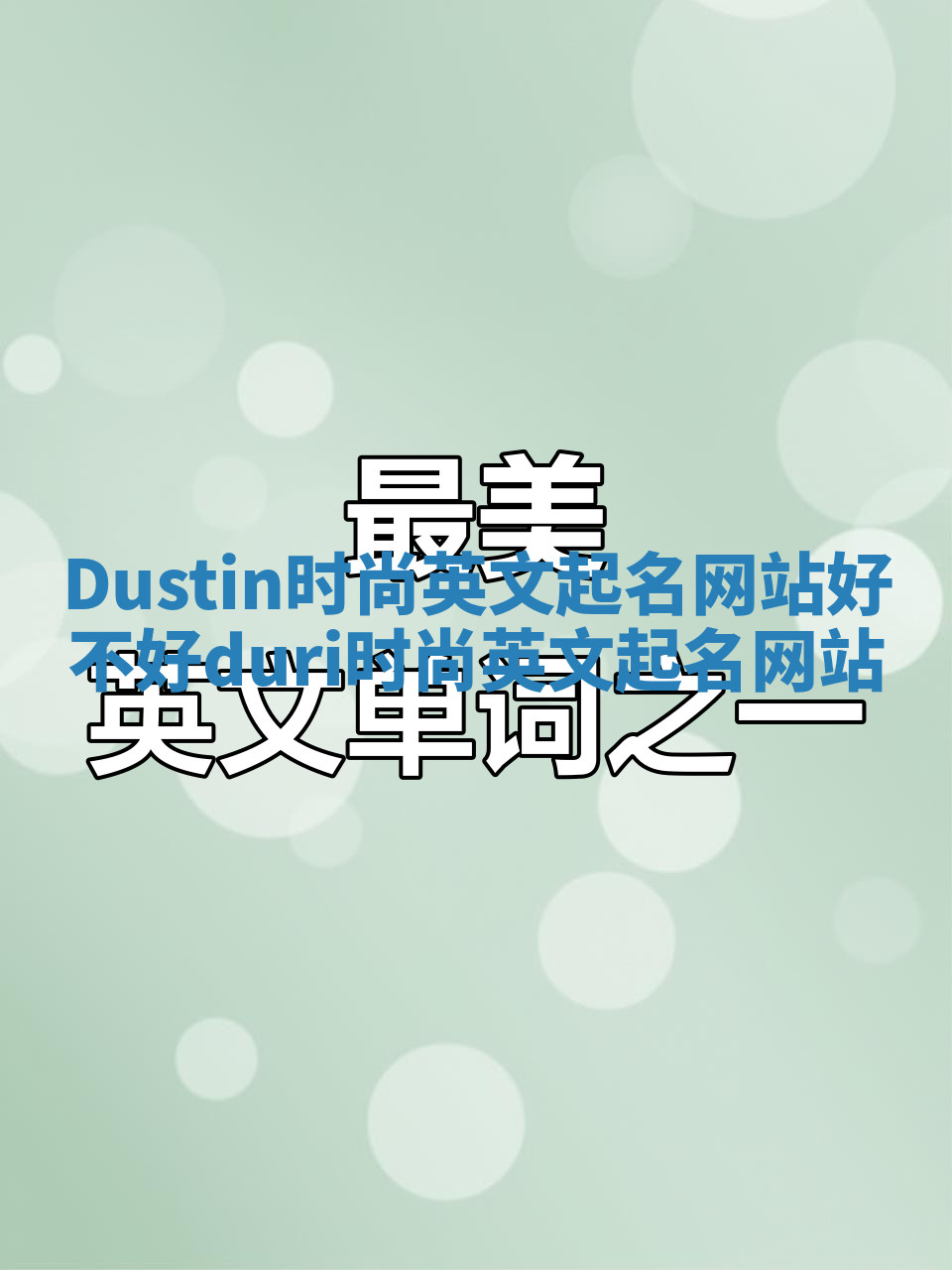 Dustin时尚英文起名网站好不好_duri时尚英文起名网站