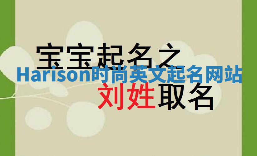Harison时尚英文起名网站 Harison时尚英文起名网站