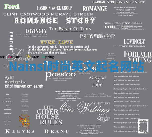 Nainsi时尚英文起名网站