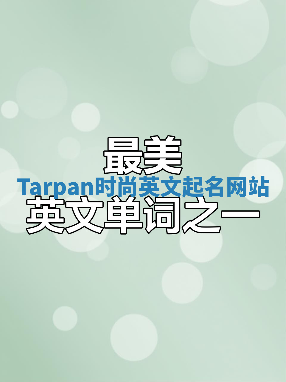 Tarpan时尚英文起名网站