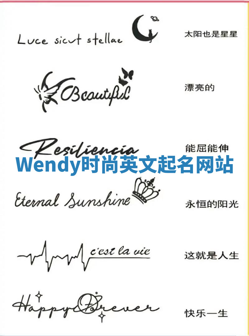 Wendy时尚英文起名网站